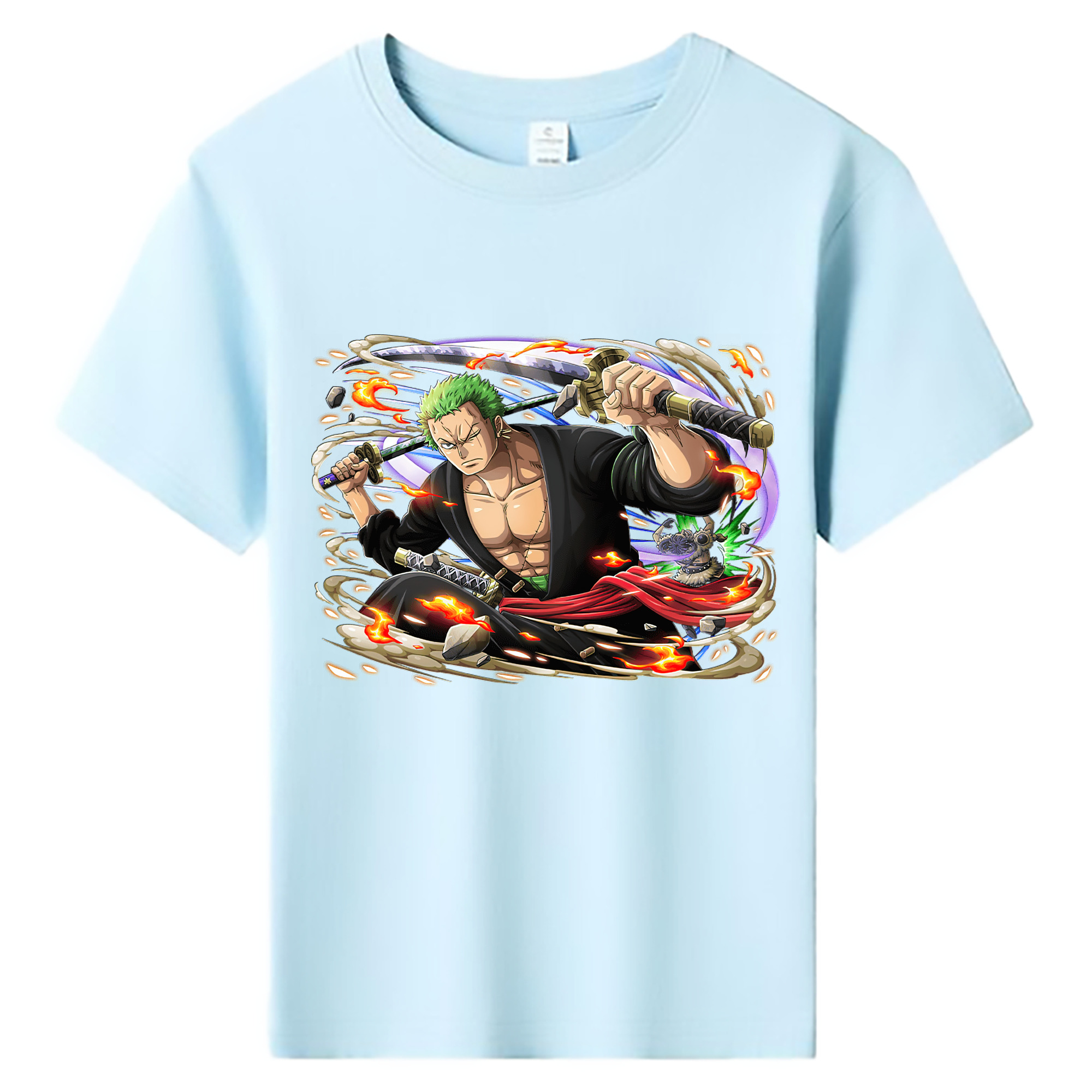 ワンピース ロロノア・ゾロ ONE PIECE Roronoa Zoro 綿100％キッズTシャツ（フロントプリント）